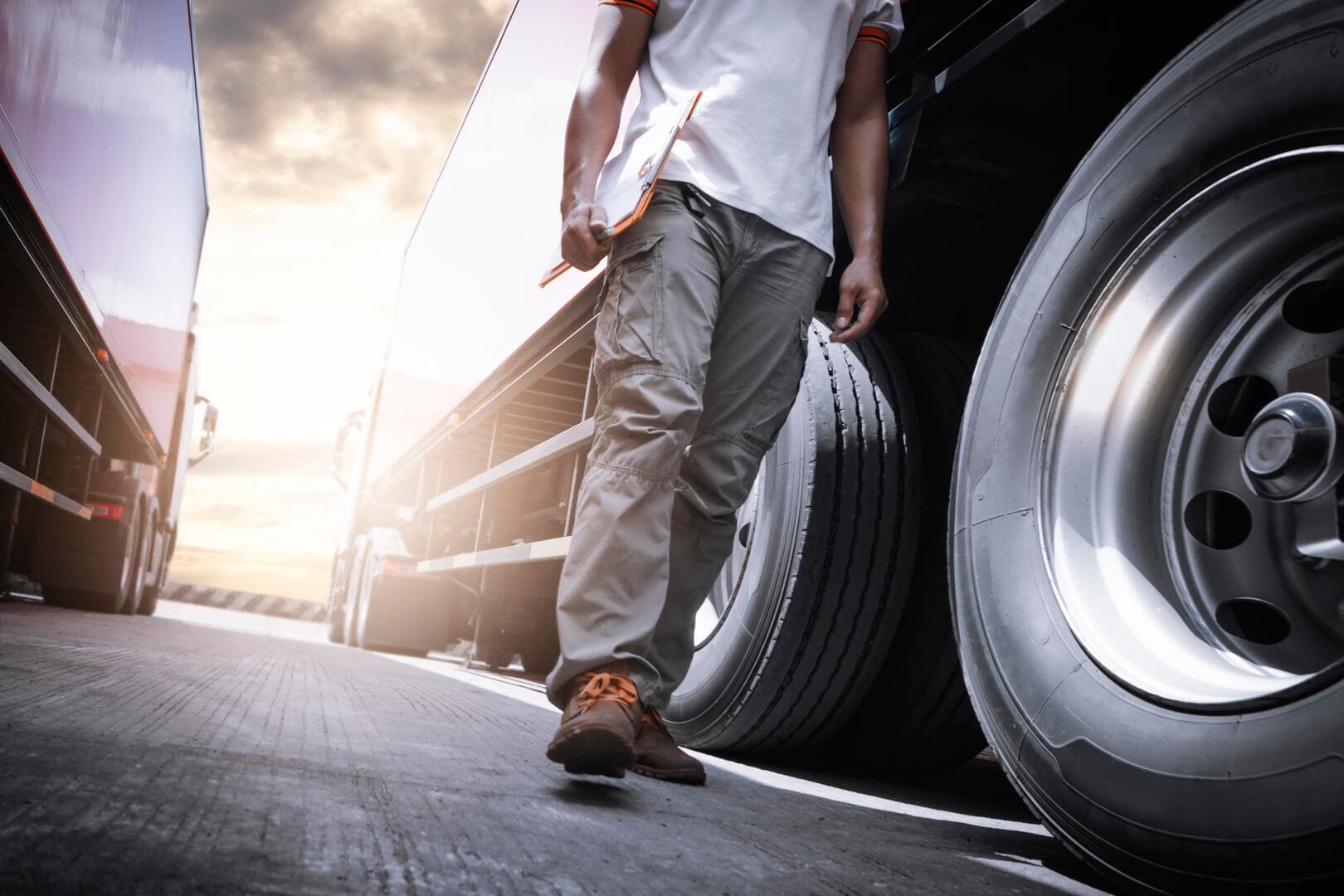 Conducteur dans camion